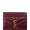 Grain De Poudre Card Holder 423291 Burgundy/Gold