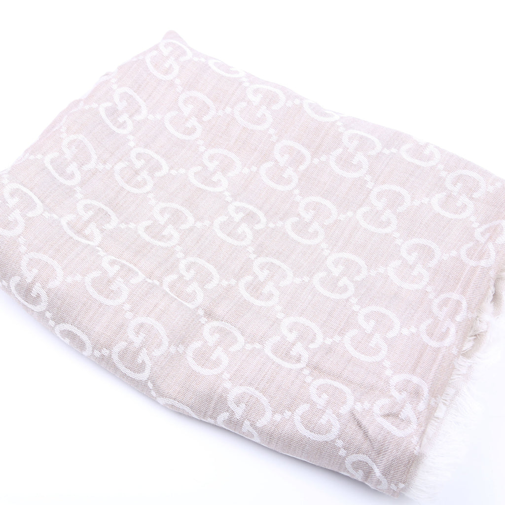 165903 GG Fabric Scarf Tan