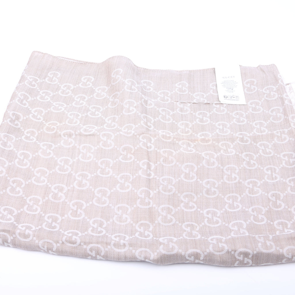 165903 GG Fabric Scarf Tan