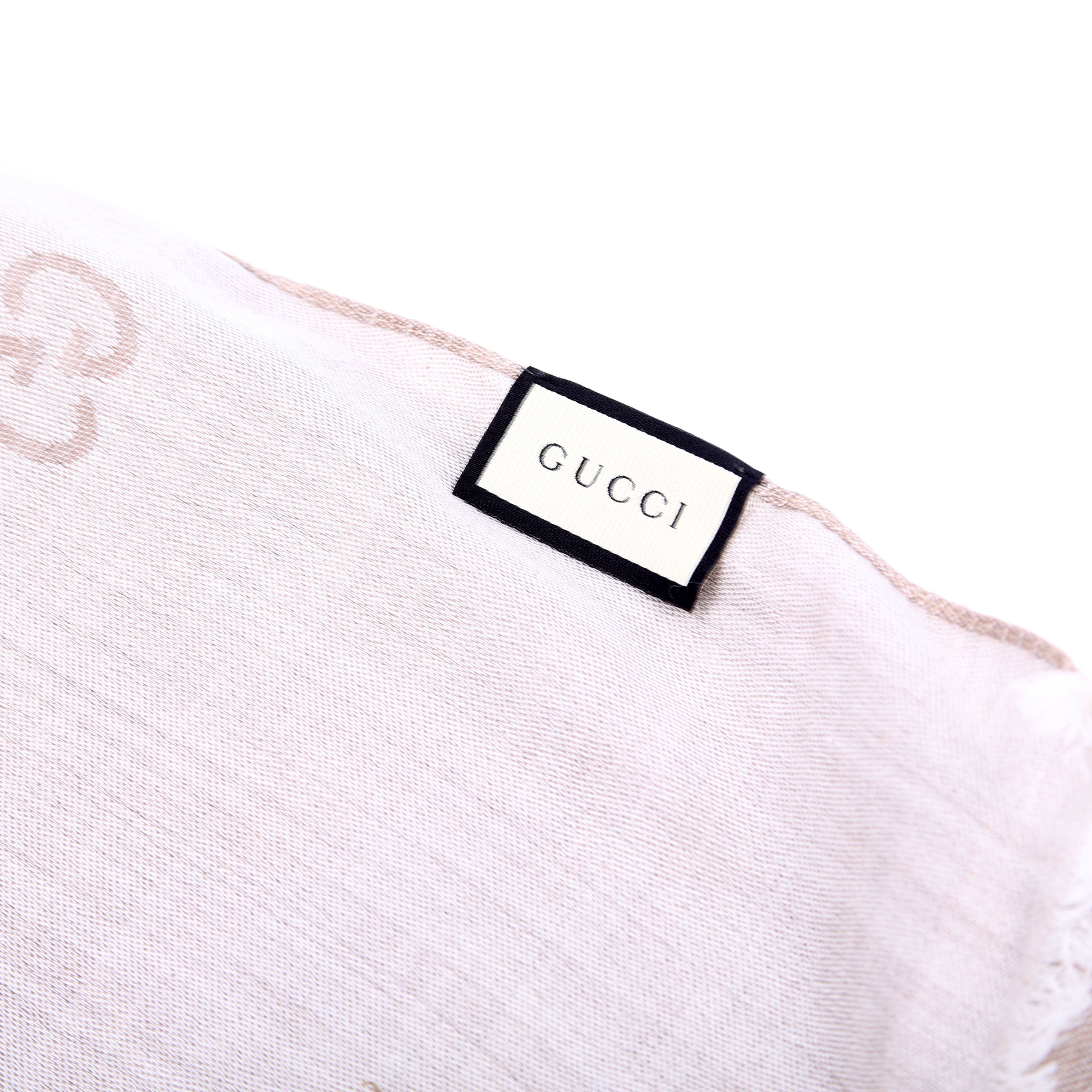 165903 GG Fabric Scarf Tan