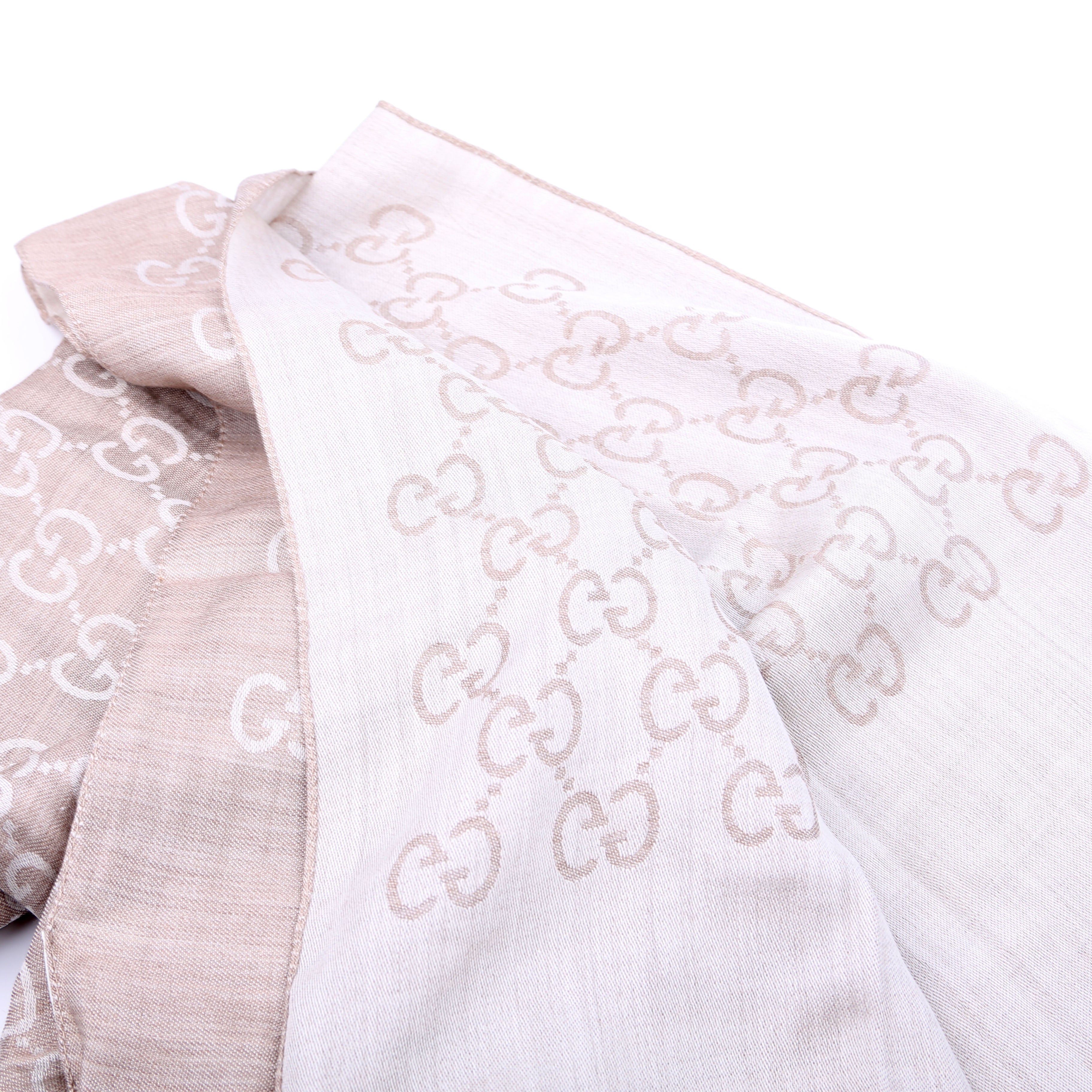 165903 GG Fabric Scarf Tan