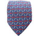 Stirrup/Horsebit Pattern Silk Tie Navy