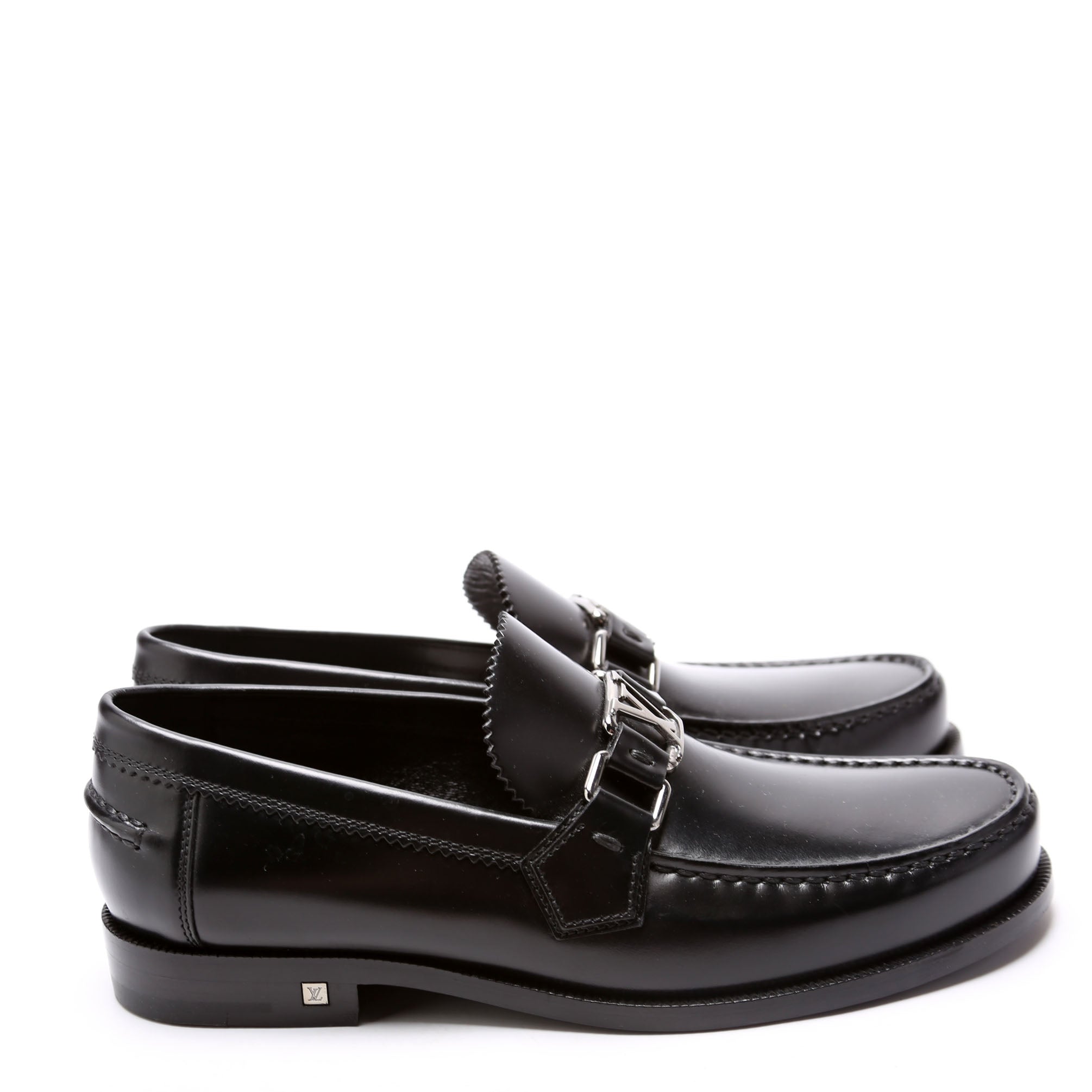 Major Loafers Brushed Leather Mens Size 4.5 (36.5)