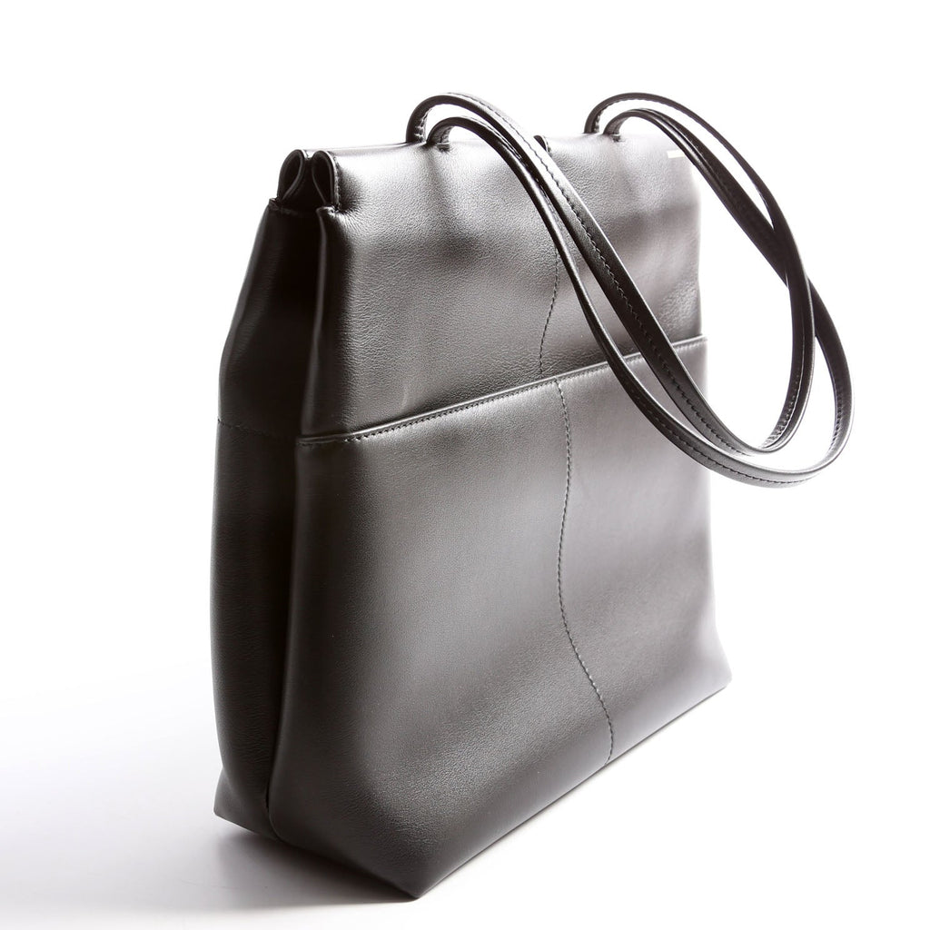 80974161 Snip Tote Calfskin/Lambskin Black