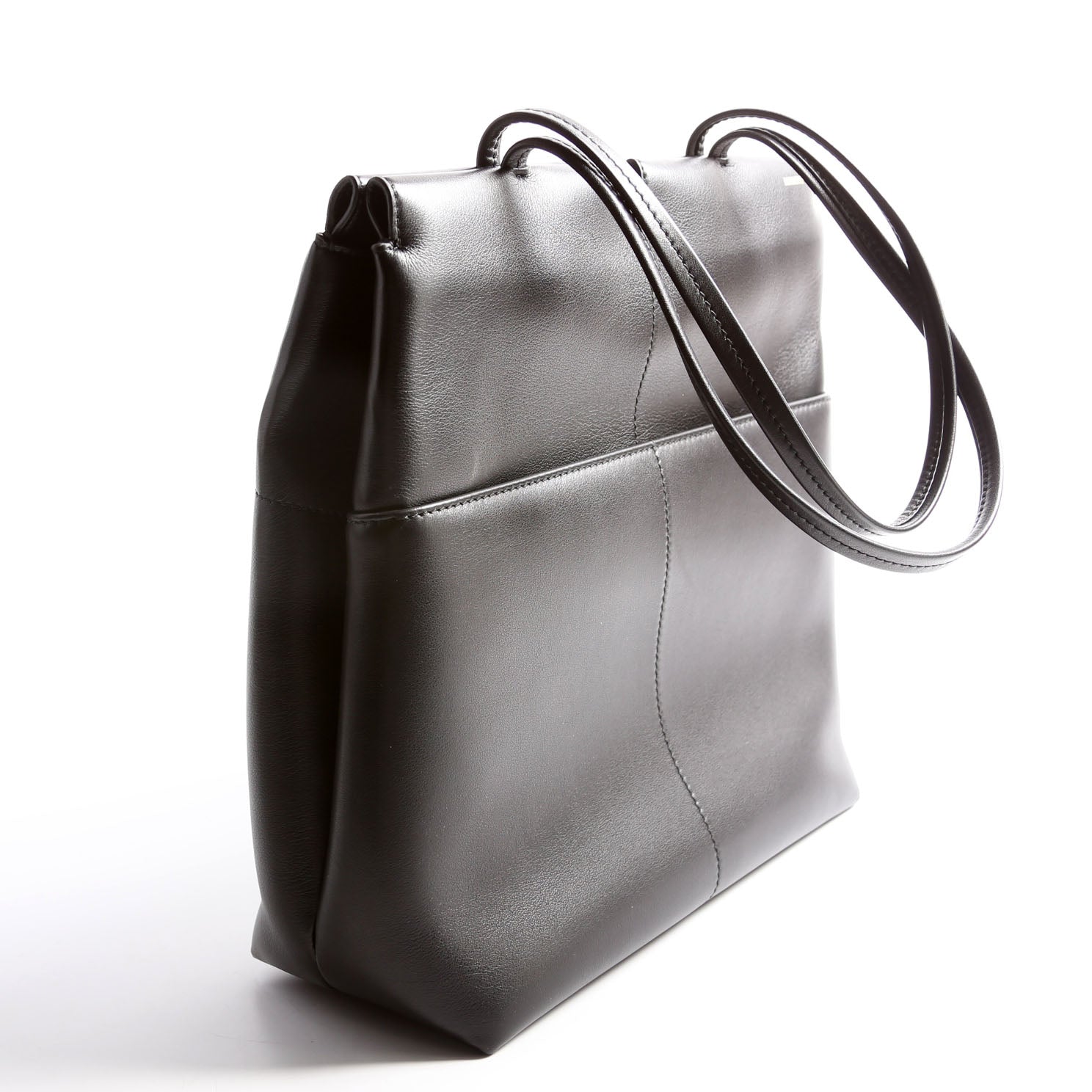 80974161 Snip Tote Calfskin/Lambskin Black