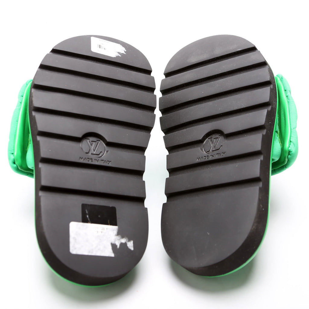 Tech Fabric Pool Pillow Comfort Mules Size 36 Green