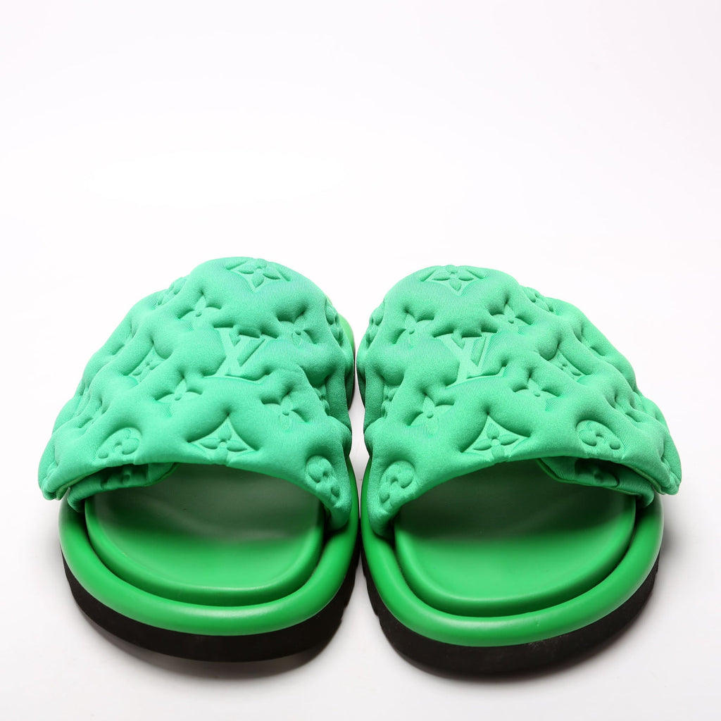 Tech Fabric Pool Pillow Comfort Mules Size 36 Green
