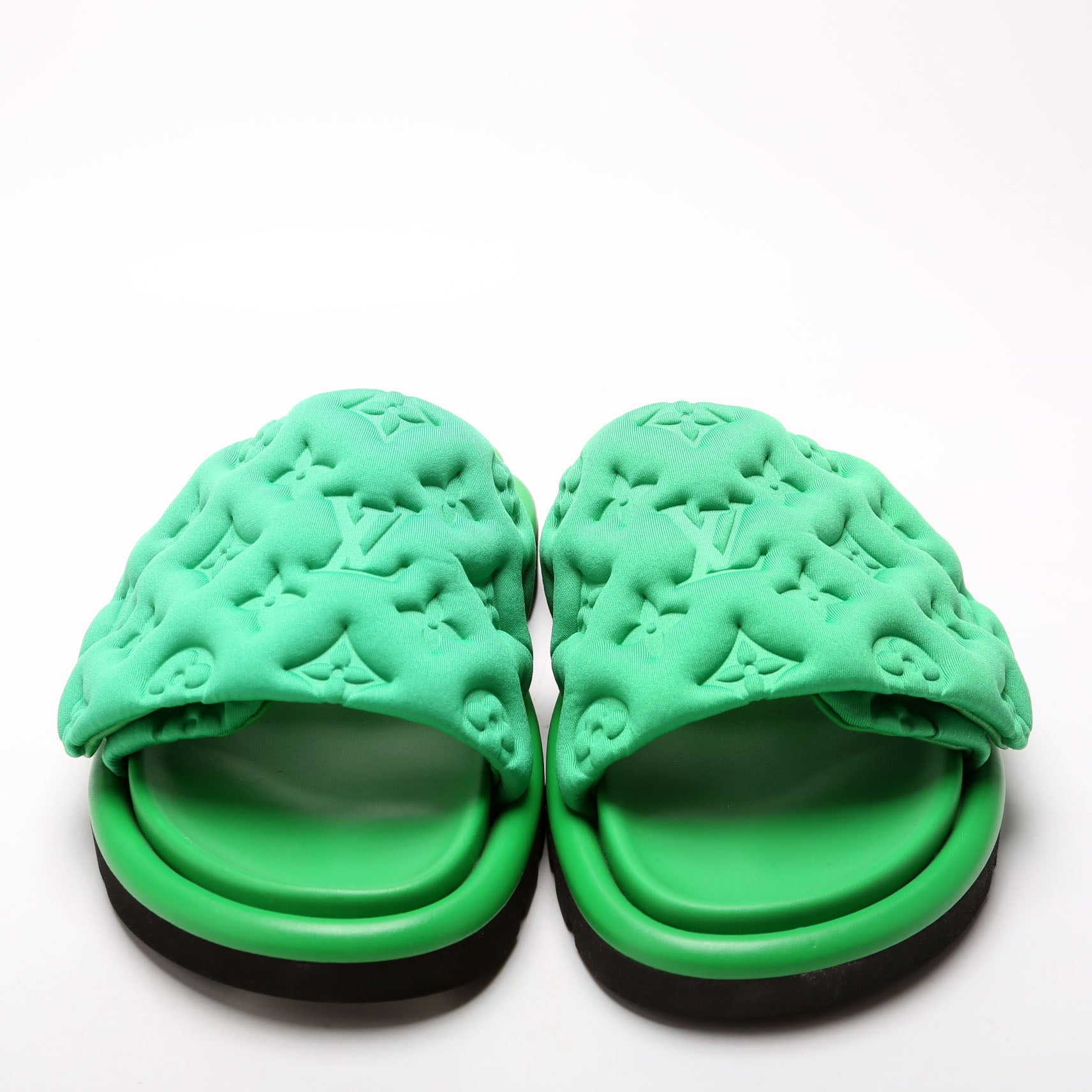 Tech Fabric Pool Pillow Comfort Mules Size 36 Green