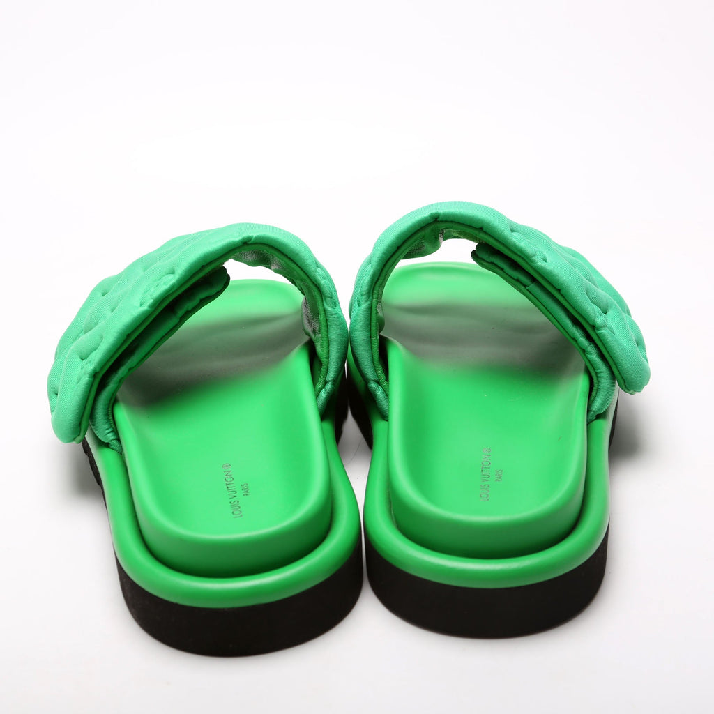 Tech Fabric Pool Pillow Comfort Mules Size 36 Green