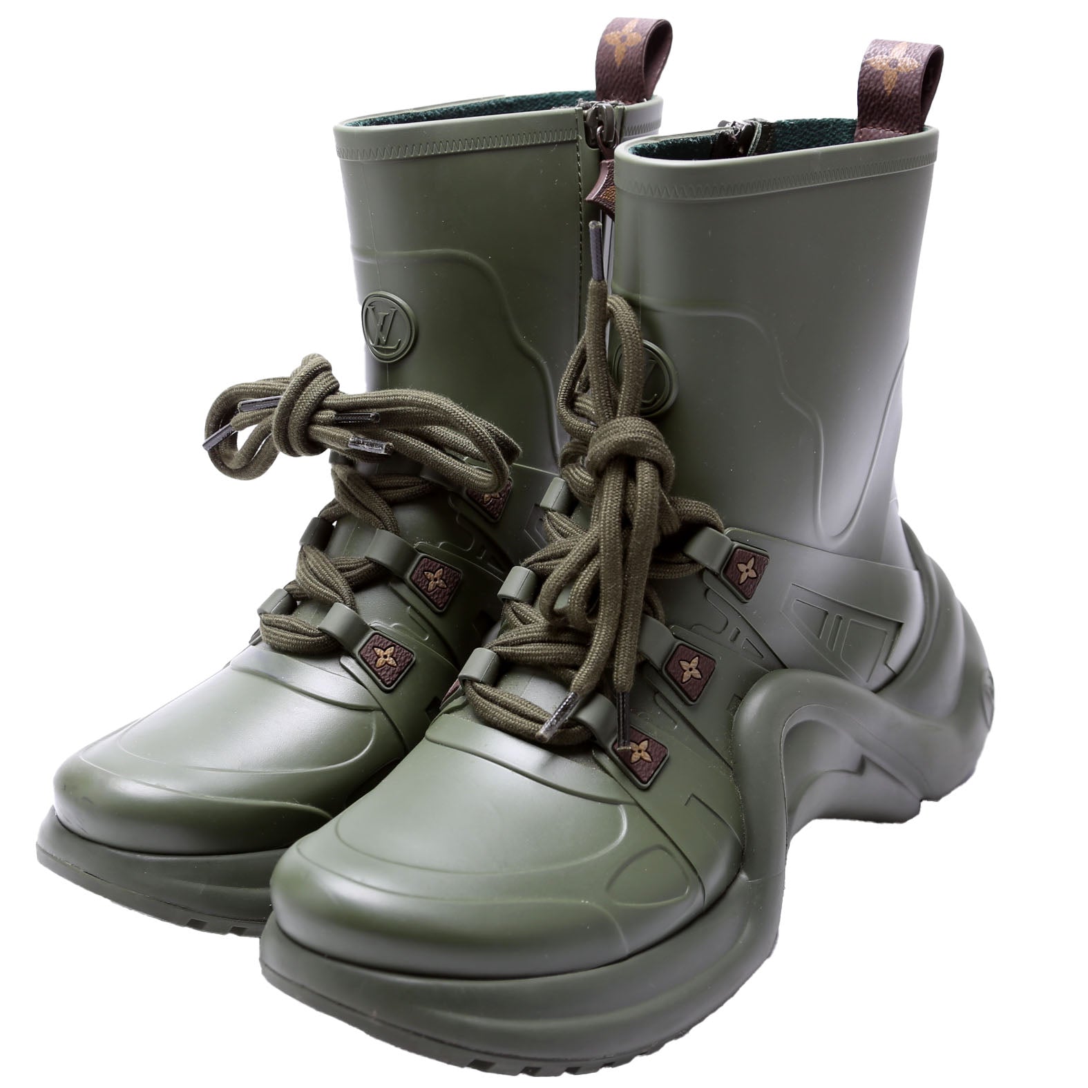 LV Archlight Sneaker Boot Rubber Size 41 Green