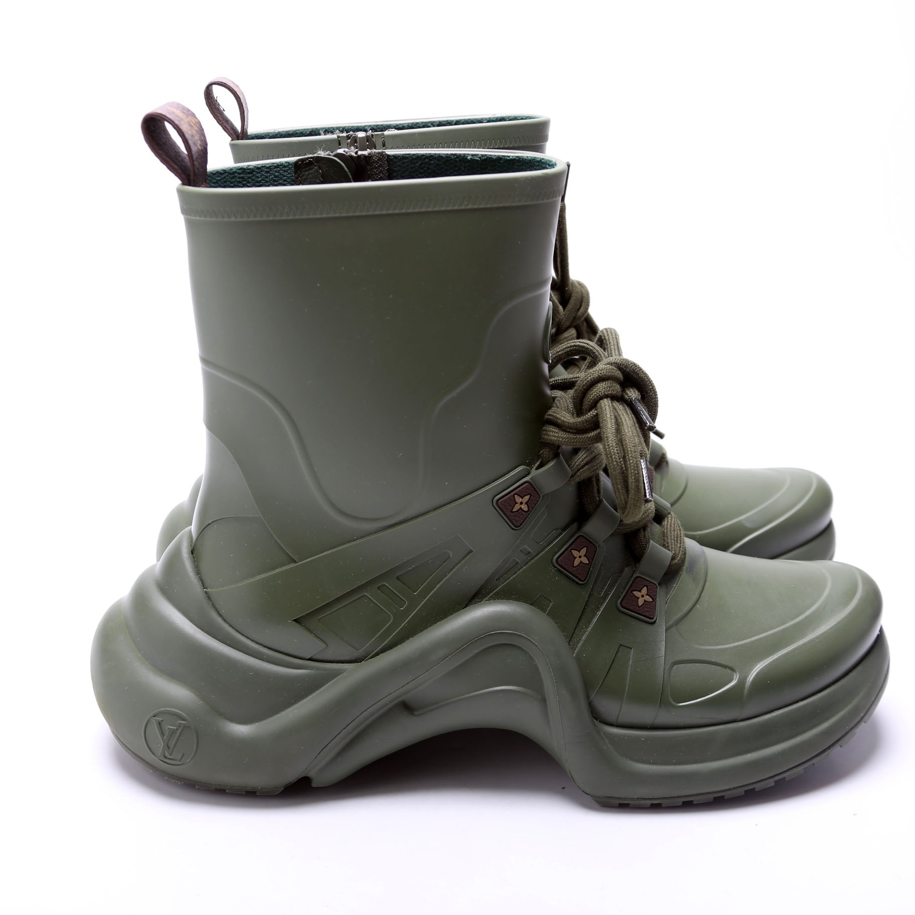 LV Archlight Sneaker Boot Rubber Size 41 Green