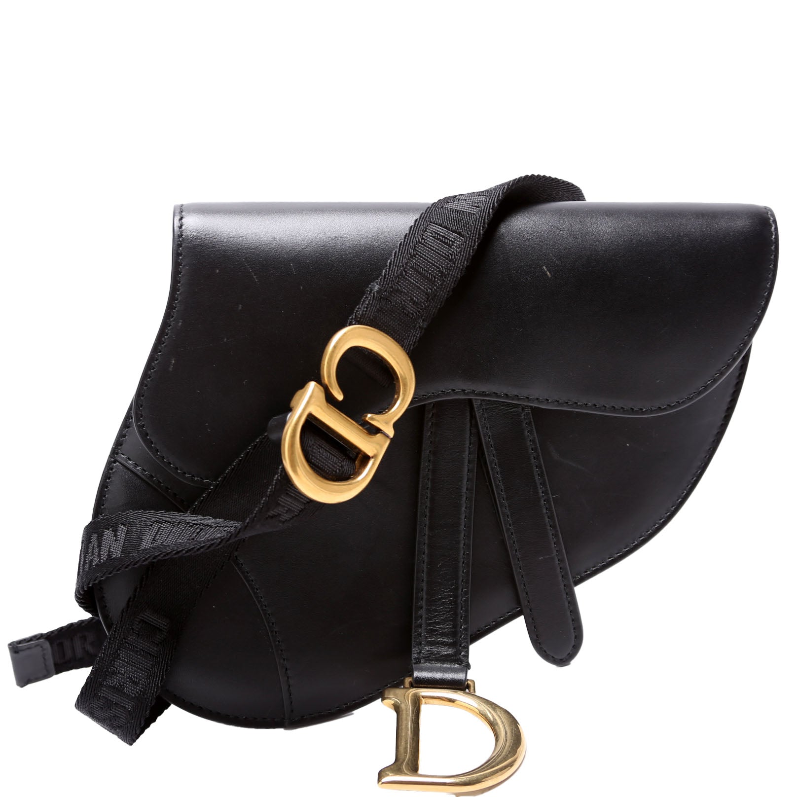 Dior Saddle Pouch Belt Bag Smooth Calfskin Black