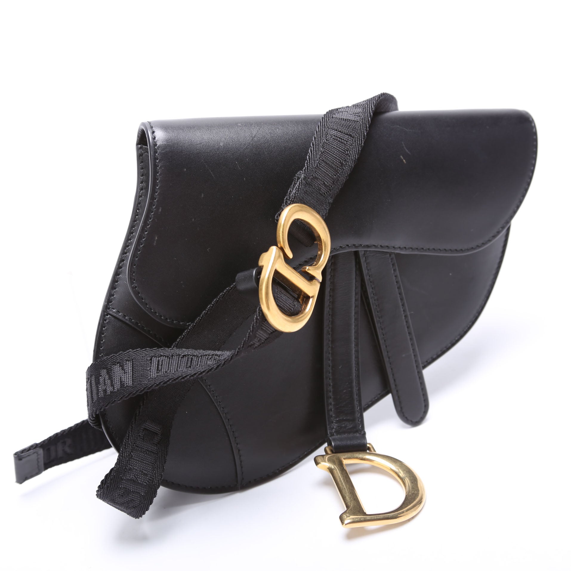 Dior Saddle Pouch Belt Bag Smooth Calfskin Black