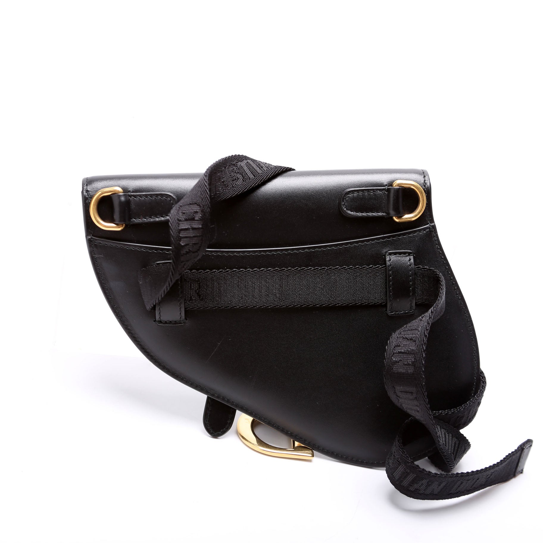 Dior Saddle Pouch Belt Bag Smooth Calfskin Black