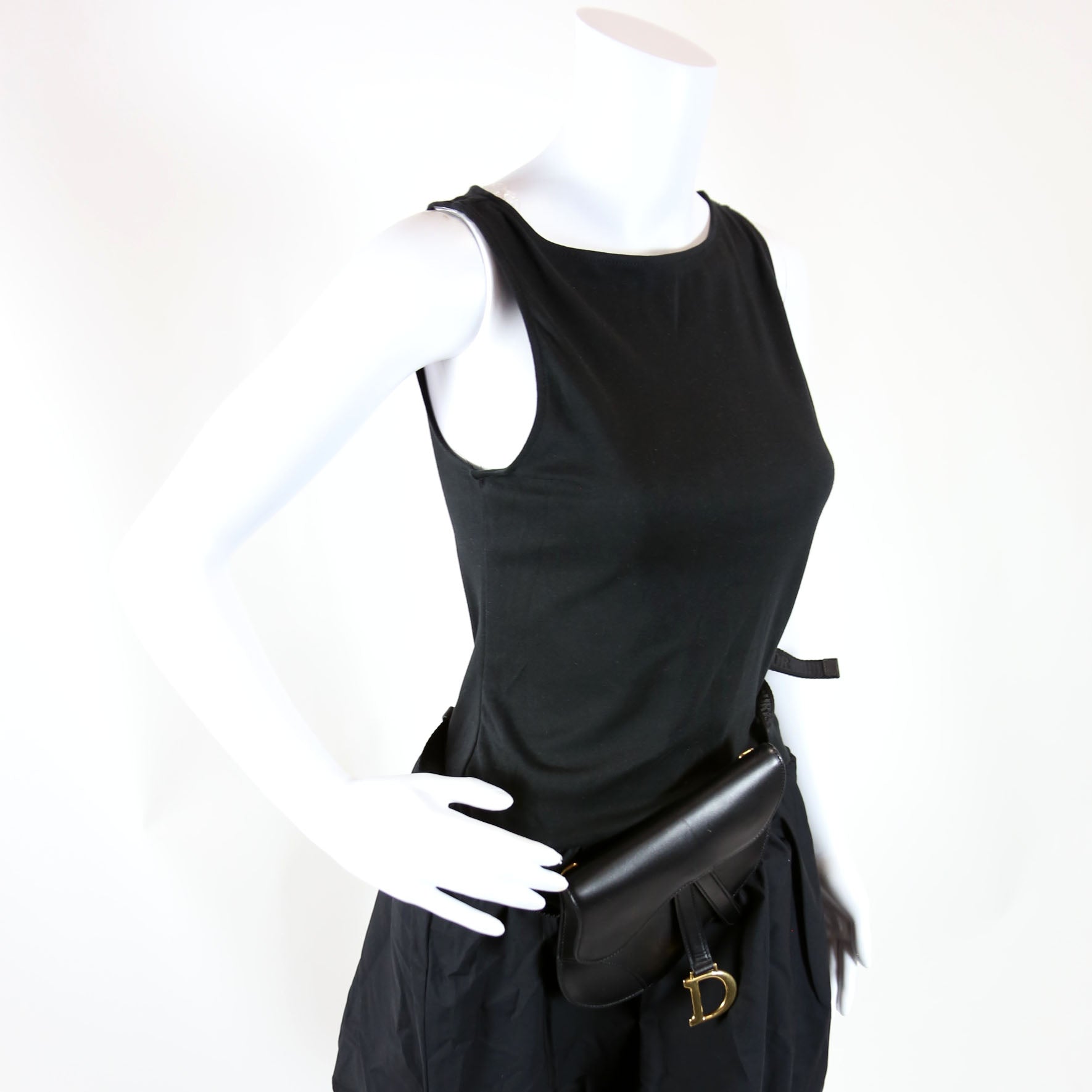 Dior Saddle Pouch Belt Bag Smooth Calfskin Black