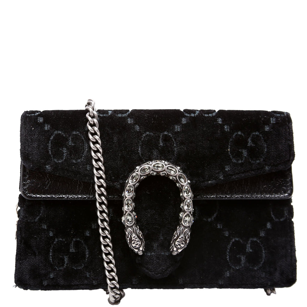 476432 Dionysus GG Velvet Super Mini Black