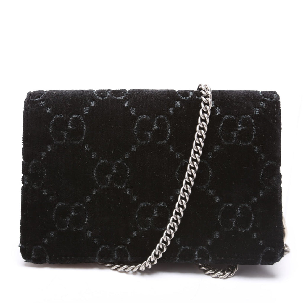 476432 Dionysus GG Velvet Super Mini Black
