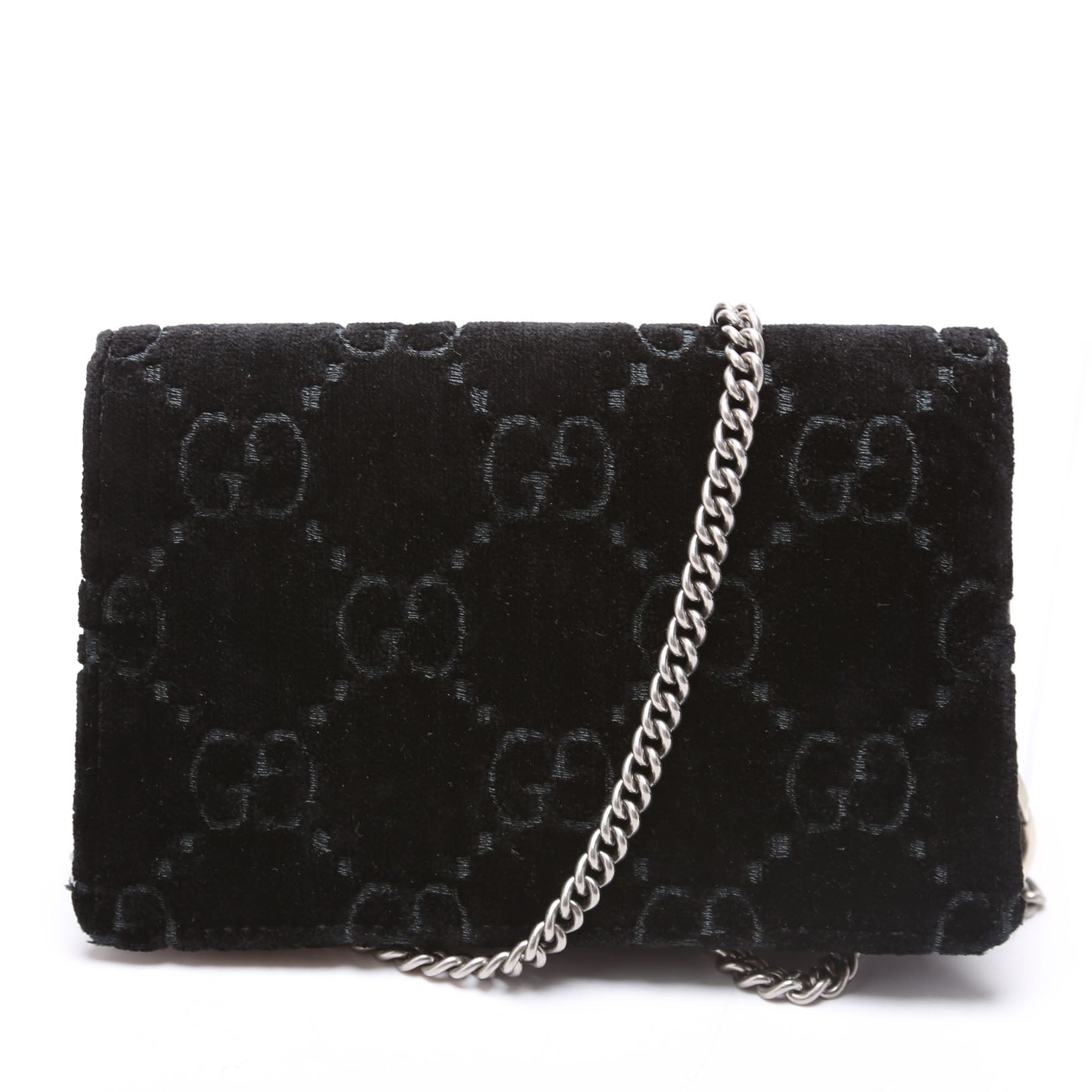 476432 Dionysus GG Velvet Super Mini Black