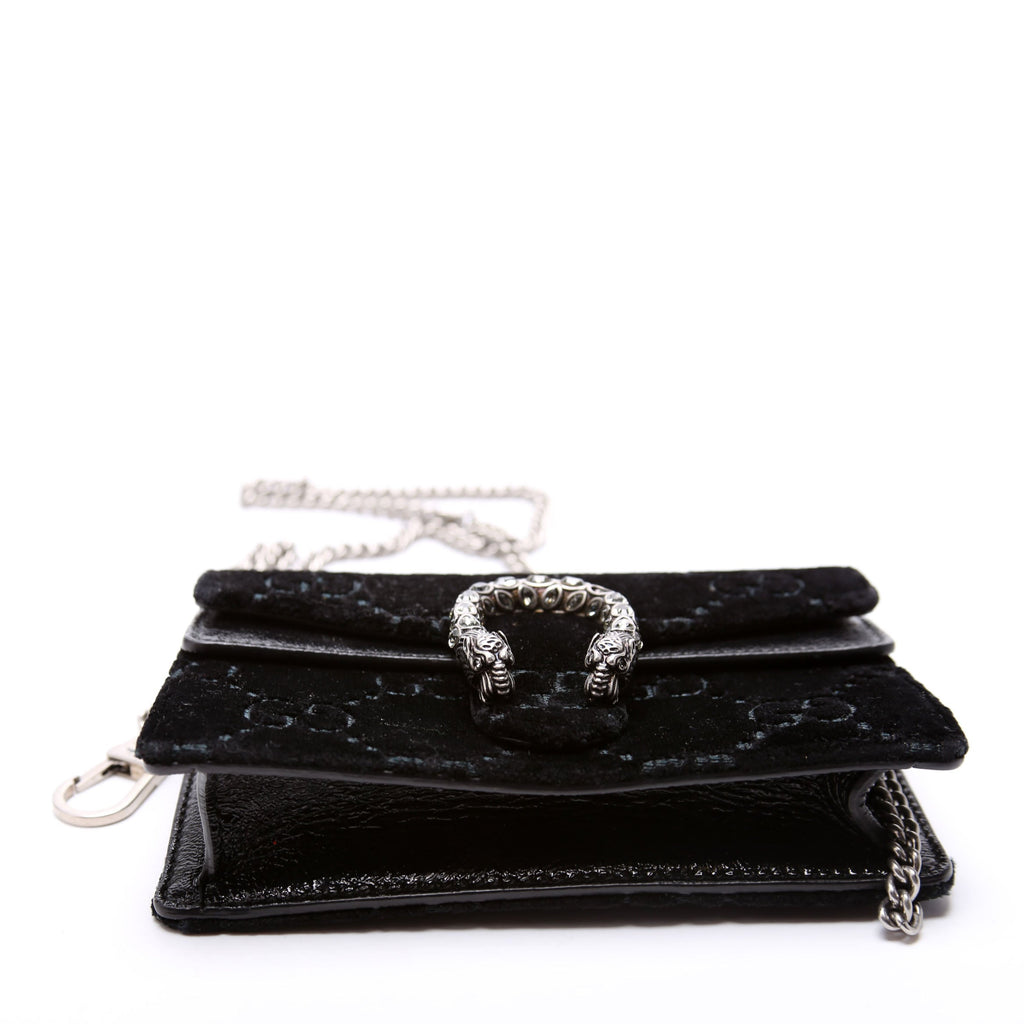 476432 Dionysus GG Velvet Super Mini Black
