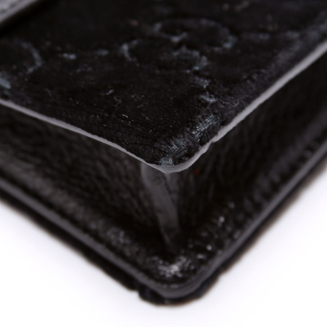 476432 Dionysus GG Velvet Super Mini Black