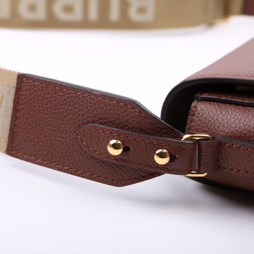 Note Crossbody Vintage Check Medium Brown