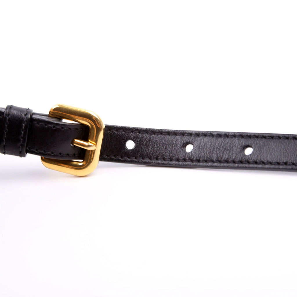 1BH031 Vitello Daino Leather Flap/Zip Crossbody Black