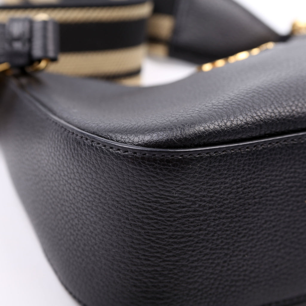 1BH193 Vitello Daino Soft Leather Crossbody Black