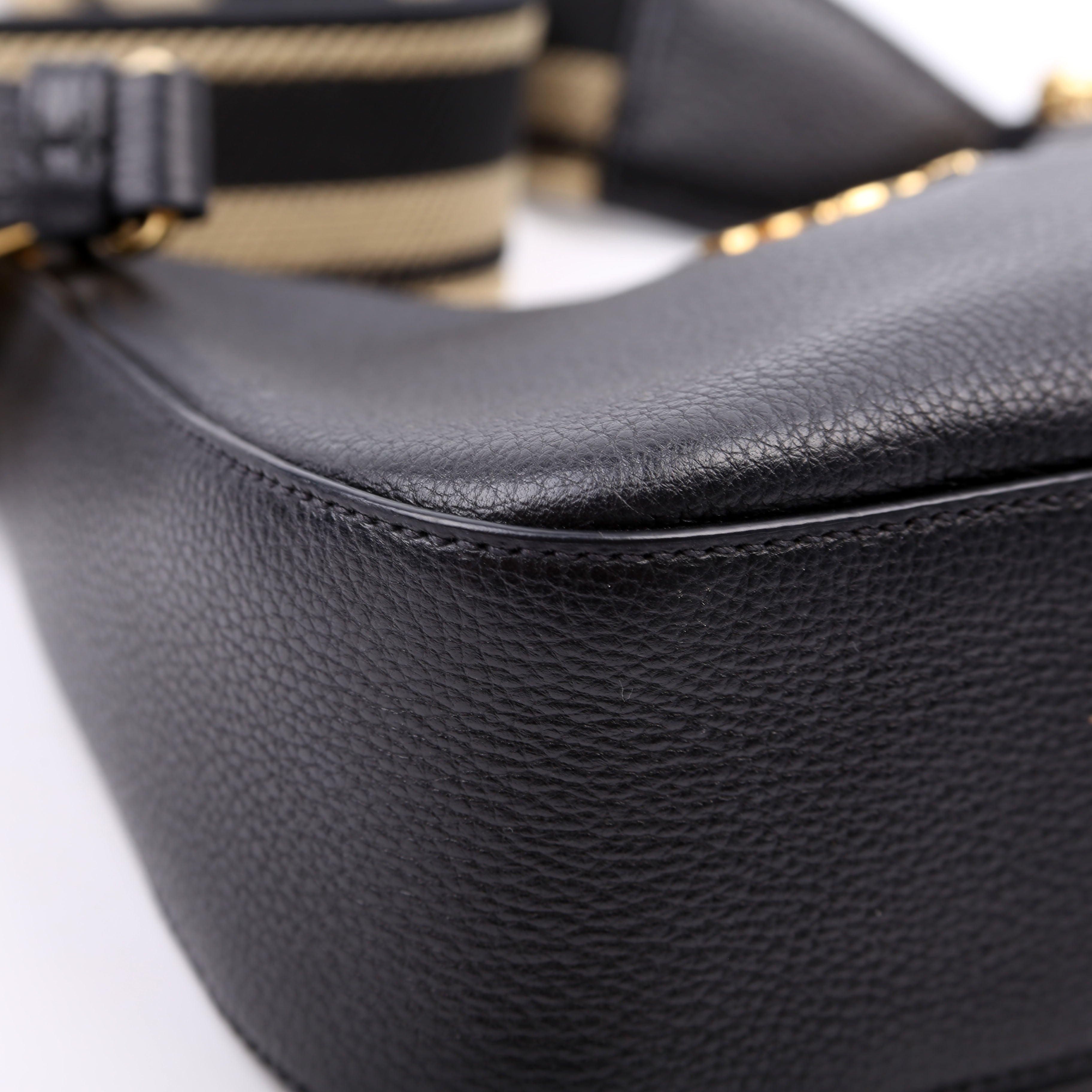 1BH193 Vitello Daino Soft Leather Crossbody Black