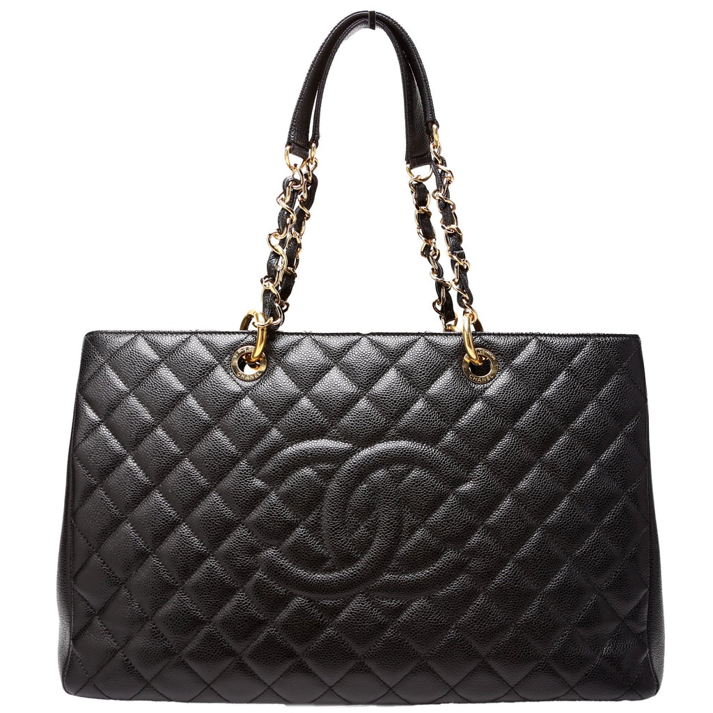Grand Shopping Tote Extra Large Caviar Black