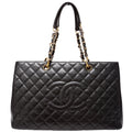 Grand Shopping Tote Extra Large Caviar Black