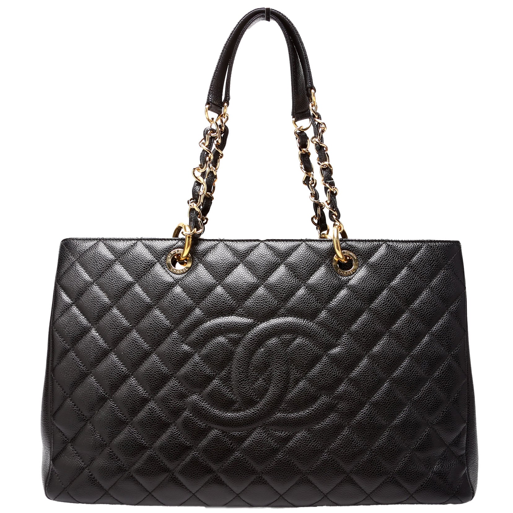 Grand Shopping Tote Extra Large Caviar Black