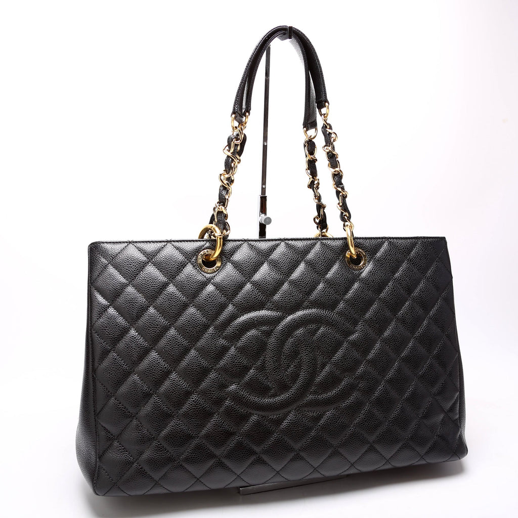 Grand Shopping Tote Extra Large Caviar Black