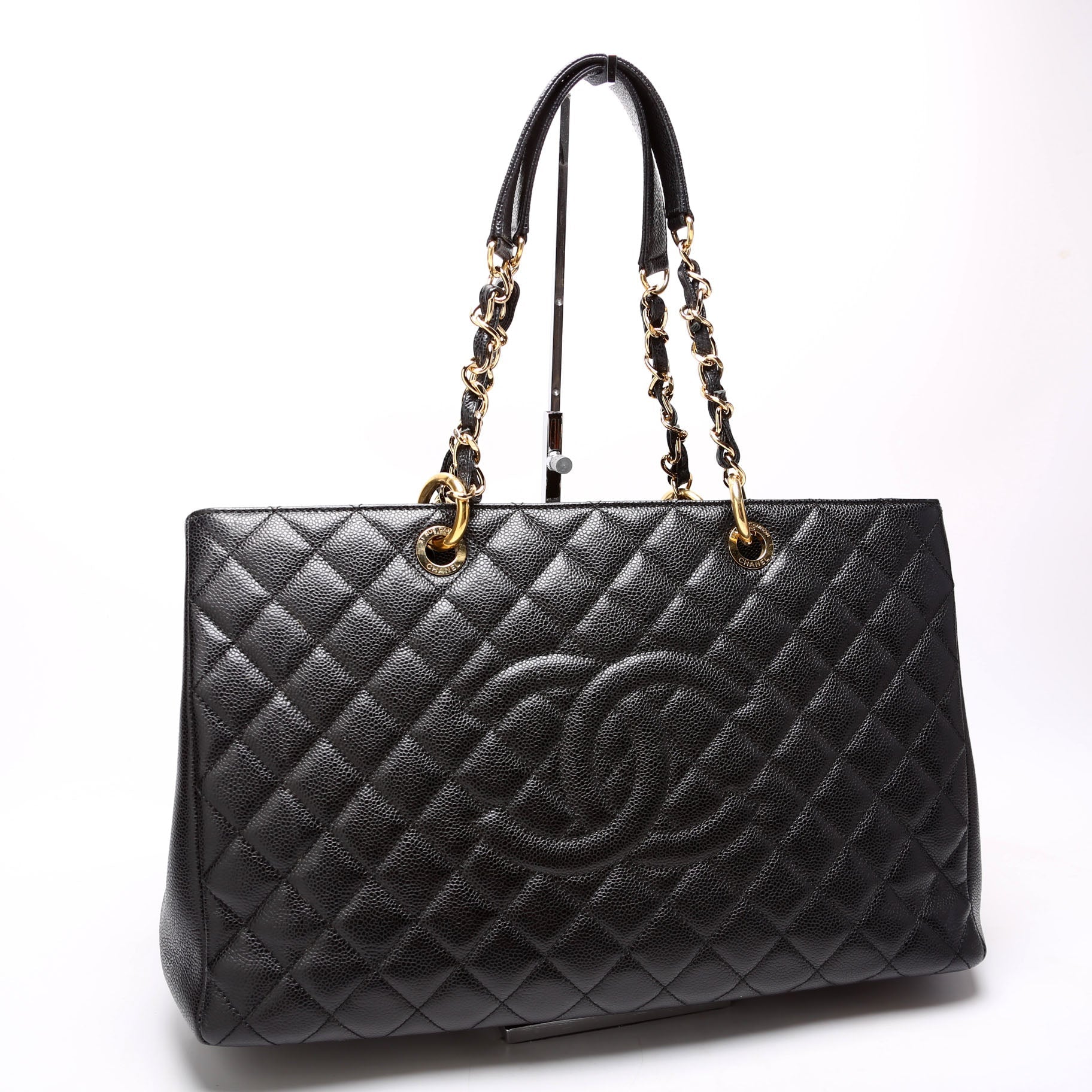Grand Shopping Tote Extra Large Caviar Black