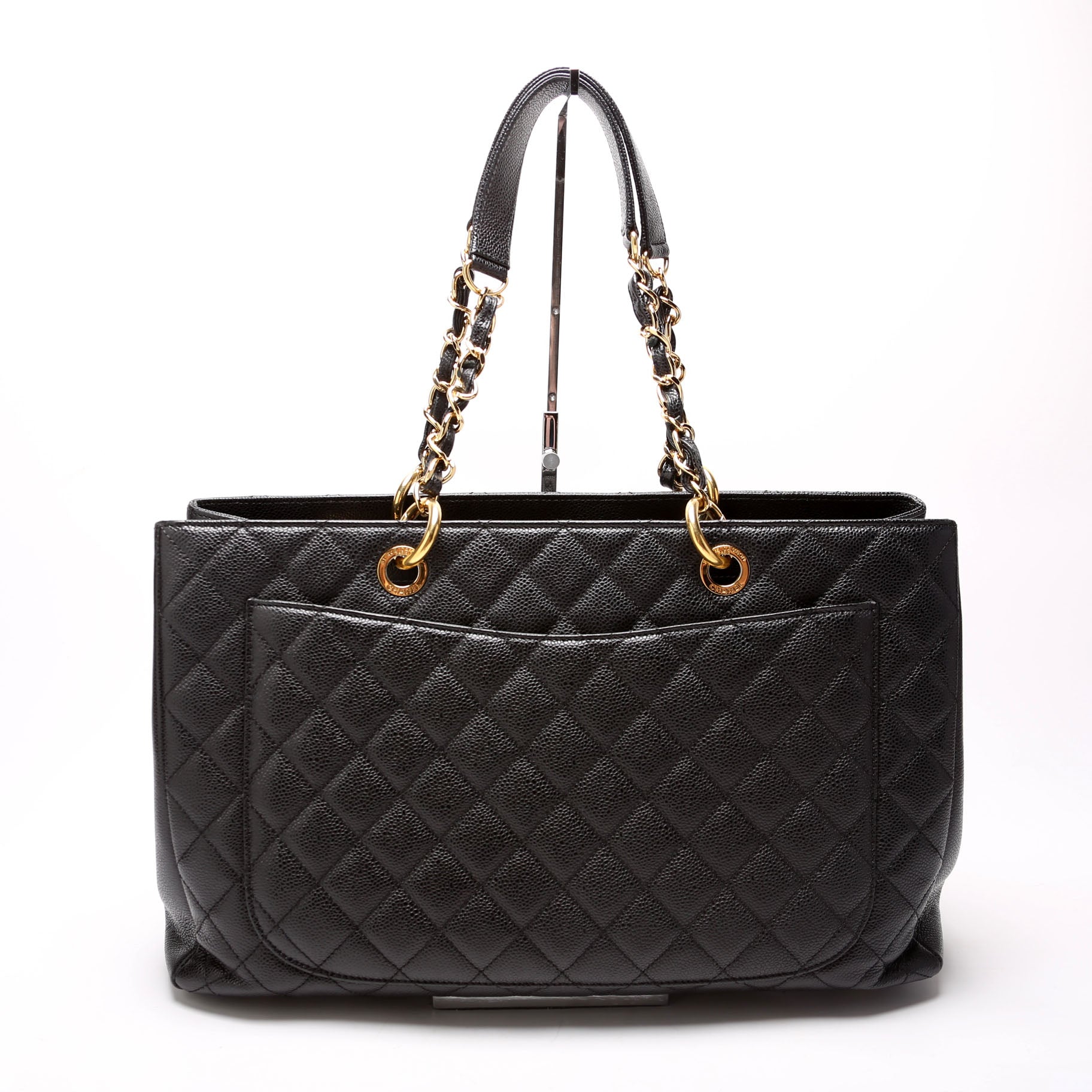 Grand Shopping Tote Extra Large Caviar Black