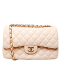 Classic Flap Jumbo Lambskin 24M Cream
