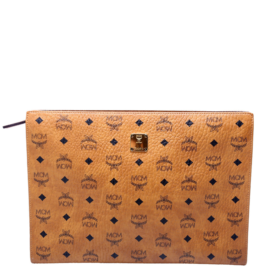 Visetos Large Zip Pouch Cognac