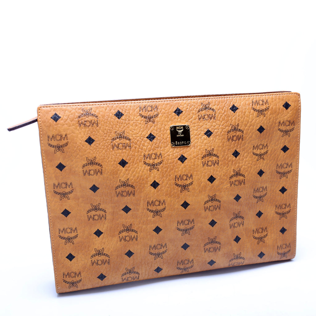 Visetos Large Zip Pouch Cognac