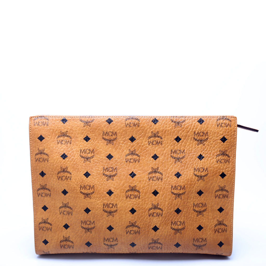 Visetos Large Zip Pouch Cognac