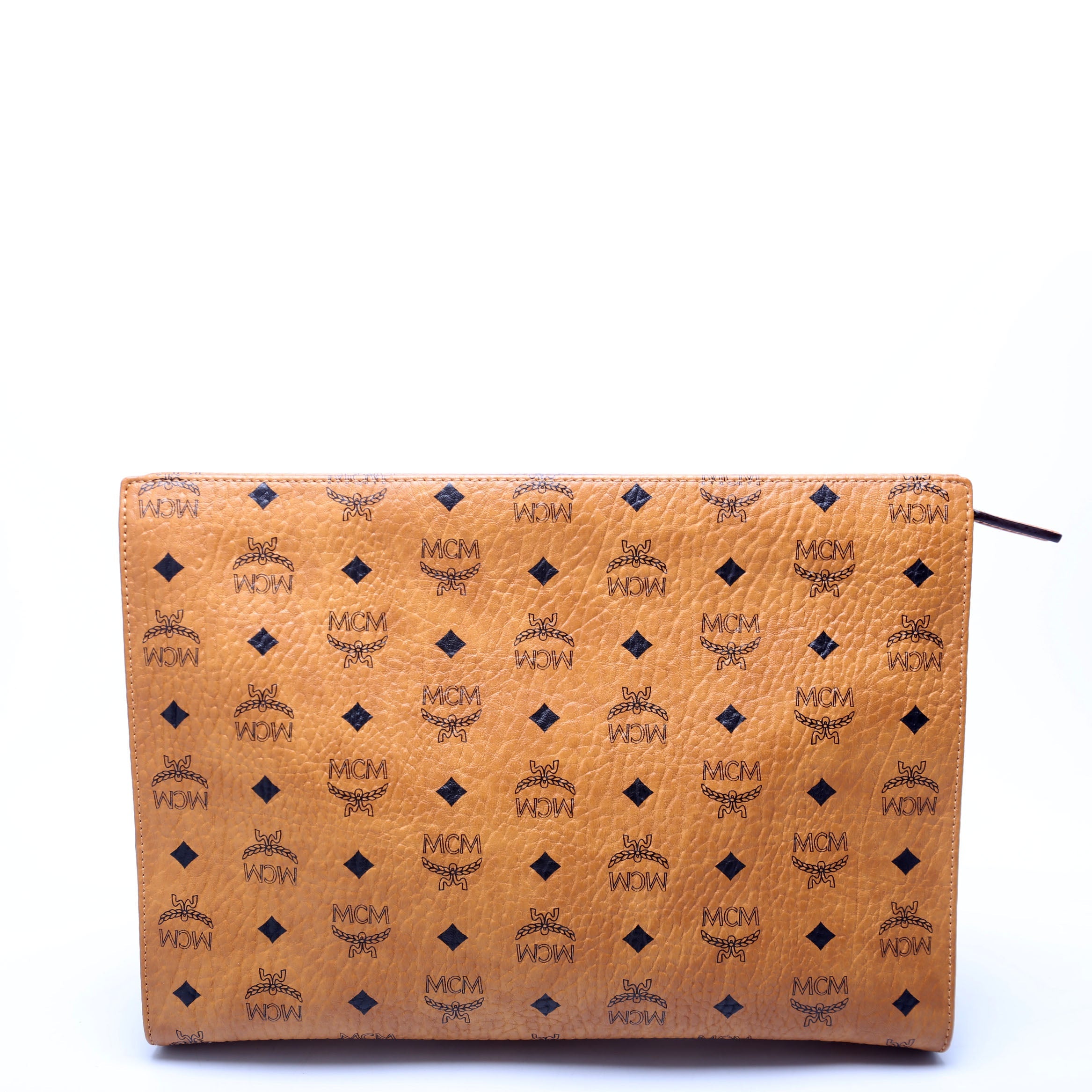 Visetos Large Zip Pouch Cognac