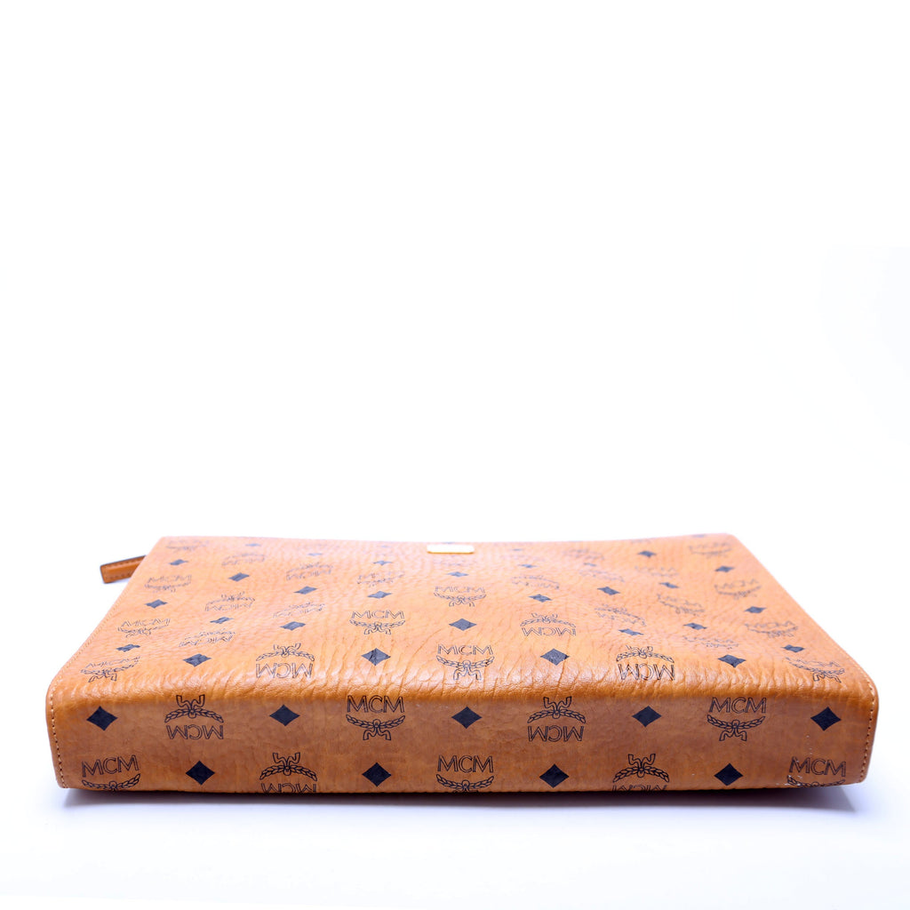 Visetos Large Zip Pouch Cognac