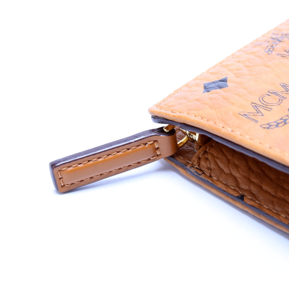 Visetos Large Zip Pouch Cognac
