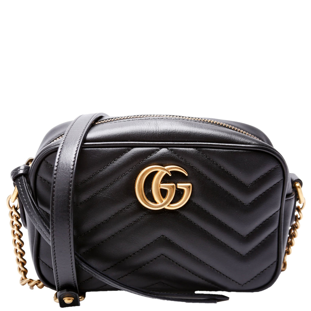 Gucci 448065 Marmont Mini Camera Bag Black