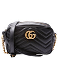 Gucci 448065 Marmont Mini Camera Bag Black
