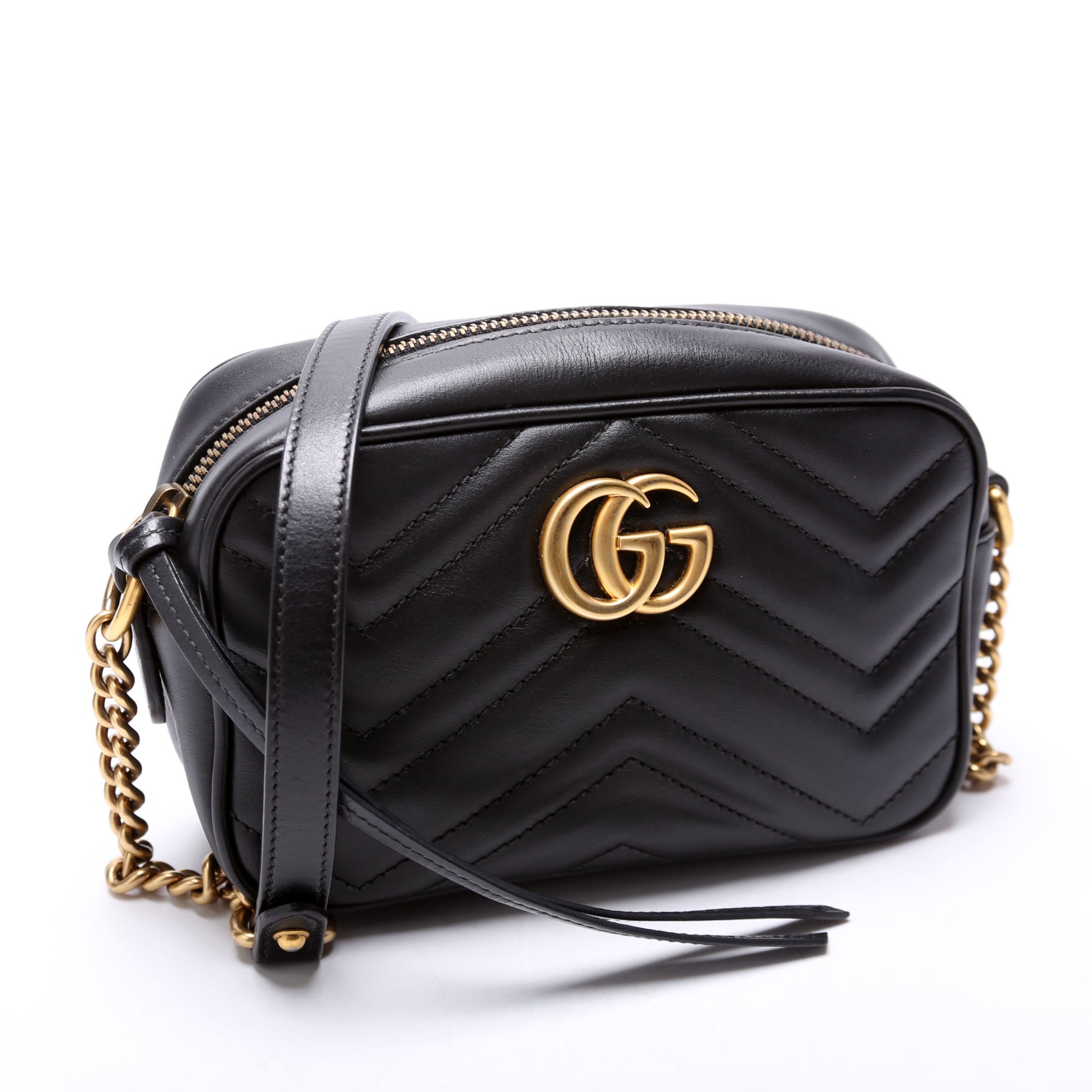 Gucci 448065 Marmont Mini Camera Bag Black