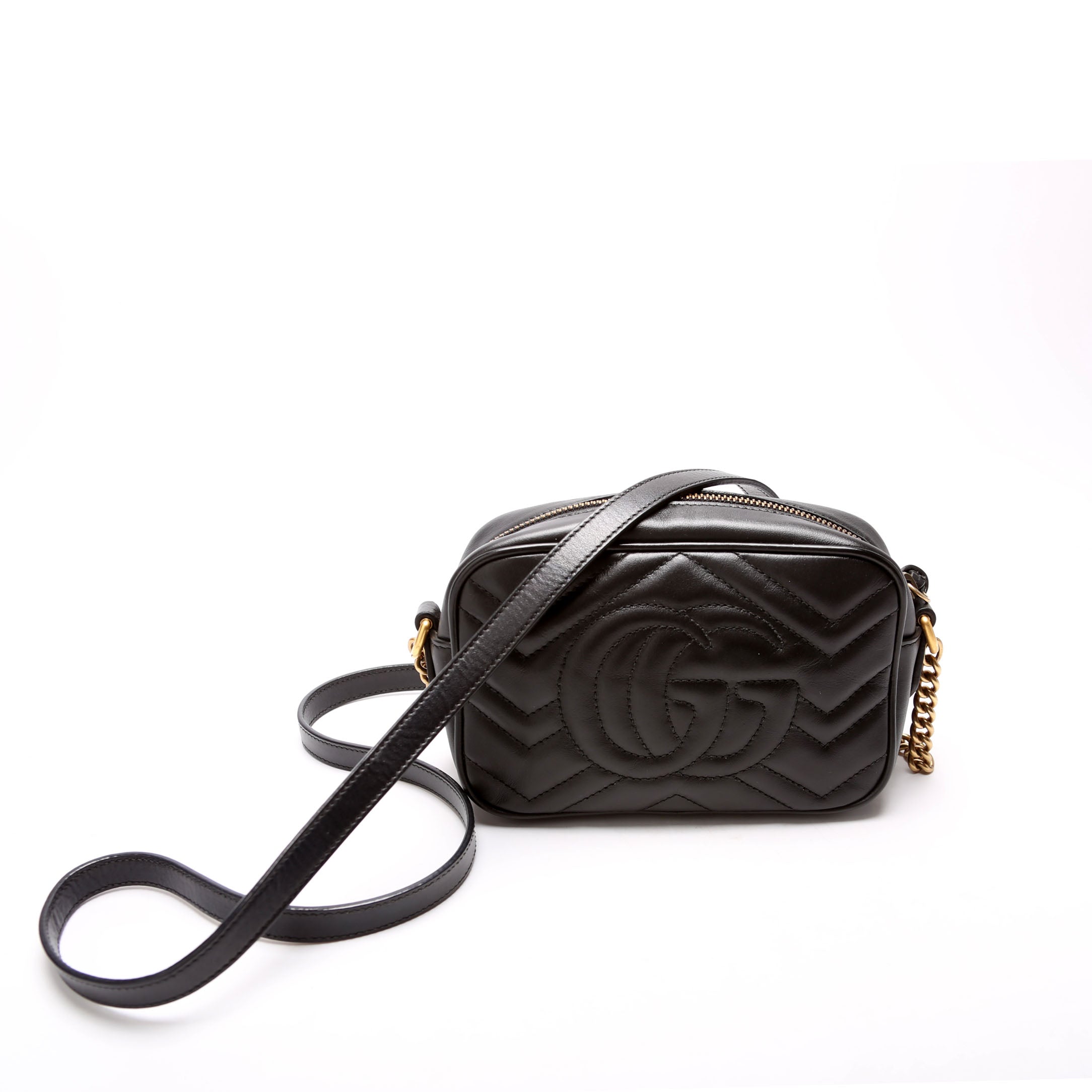 Gucci 448065 Marmont Mini Camera Bag Black