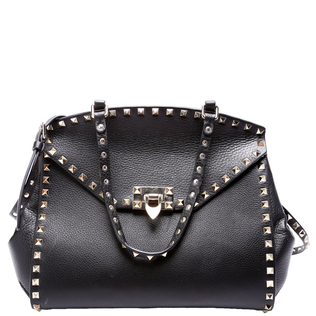 Rockstud Single Handle Bag Black
