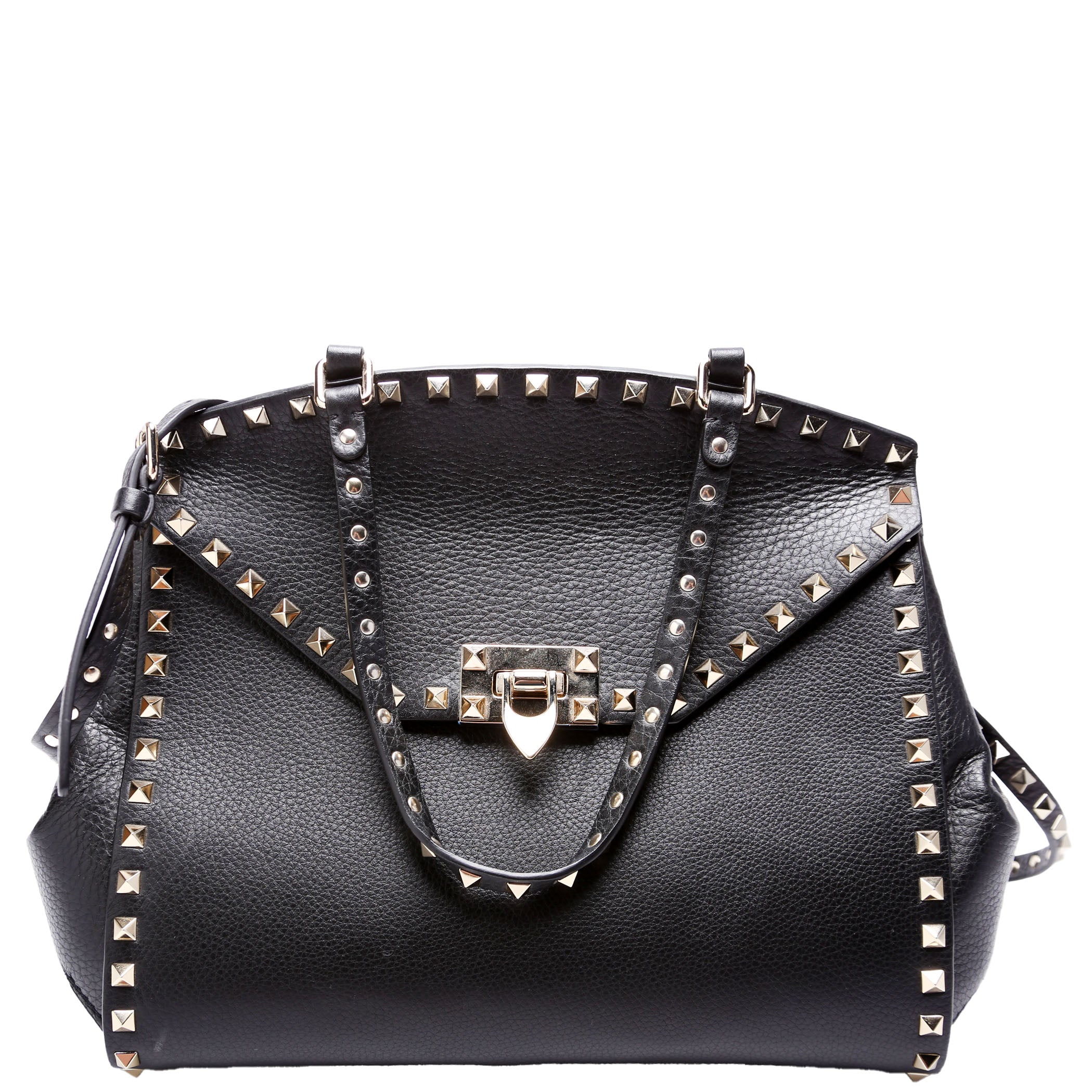 Rockstud Single Handle Bag Black