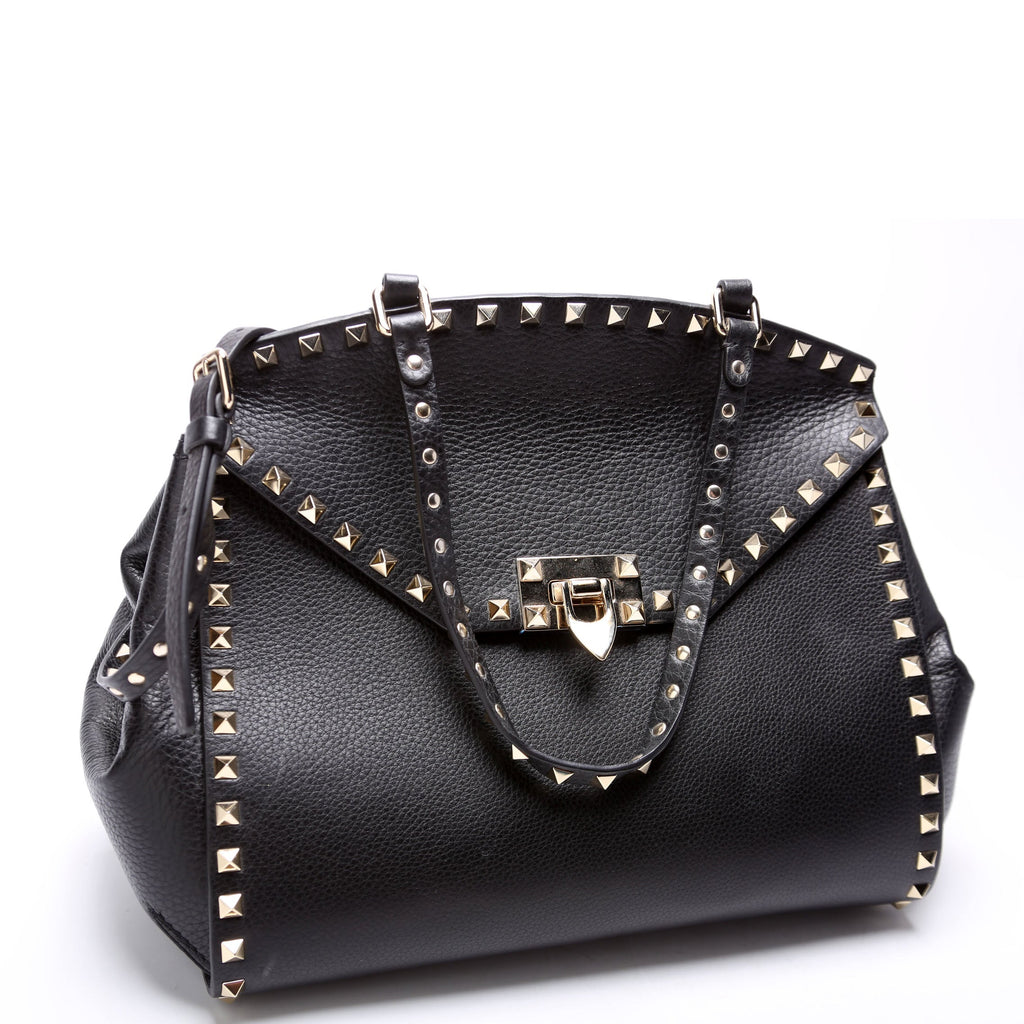 Rockstud Single Handle Bag Black