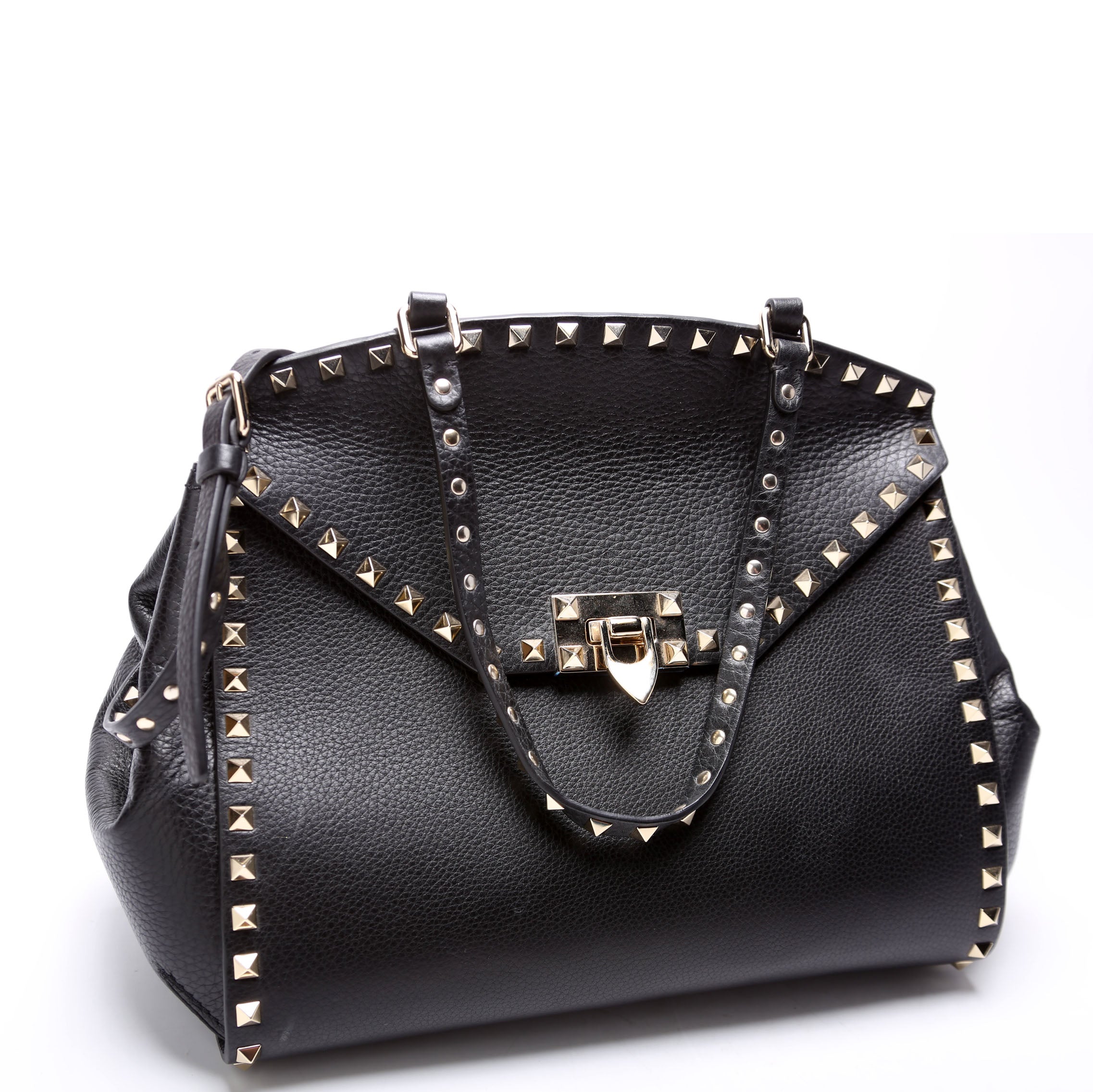 Rockstud Single Handle Bag Black