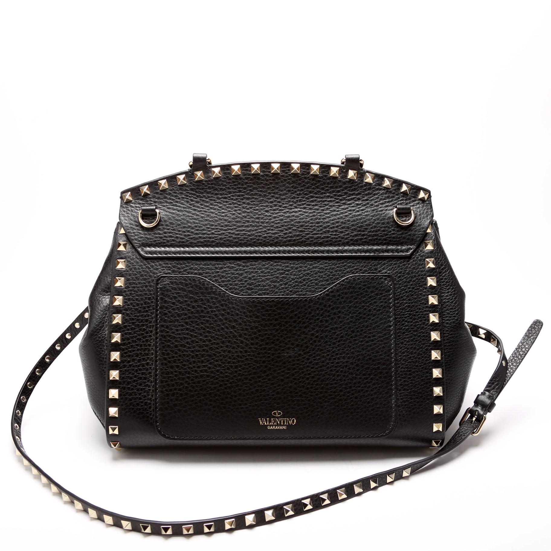 Rockstud Single Handle Bag Black